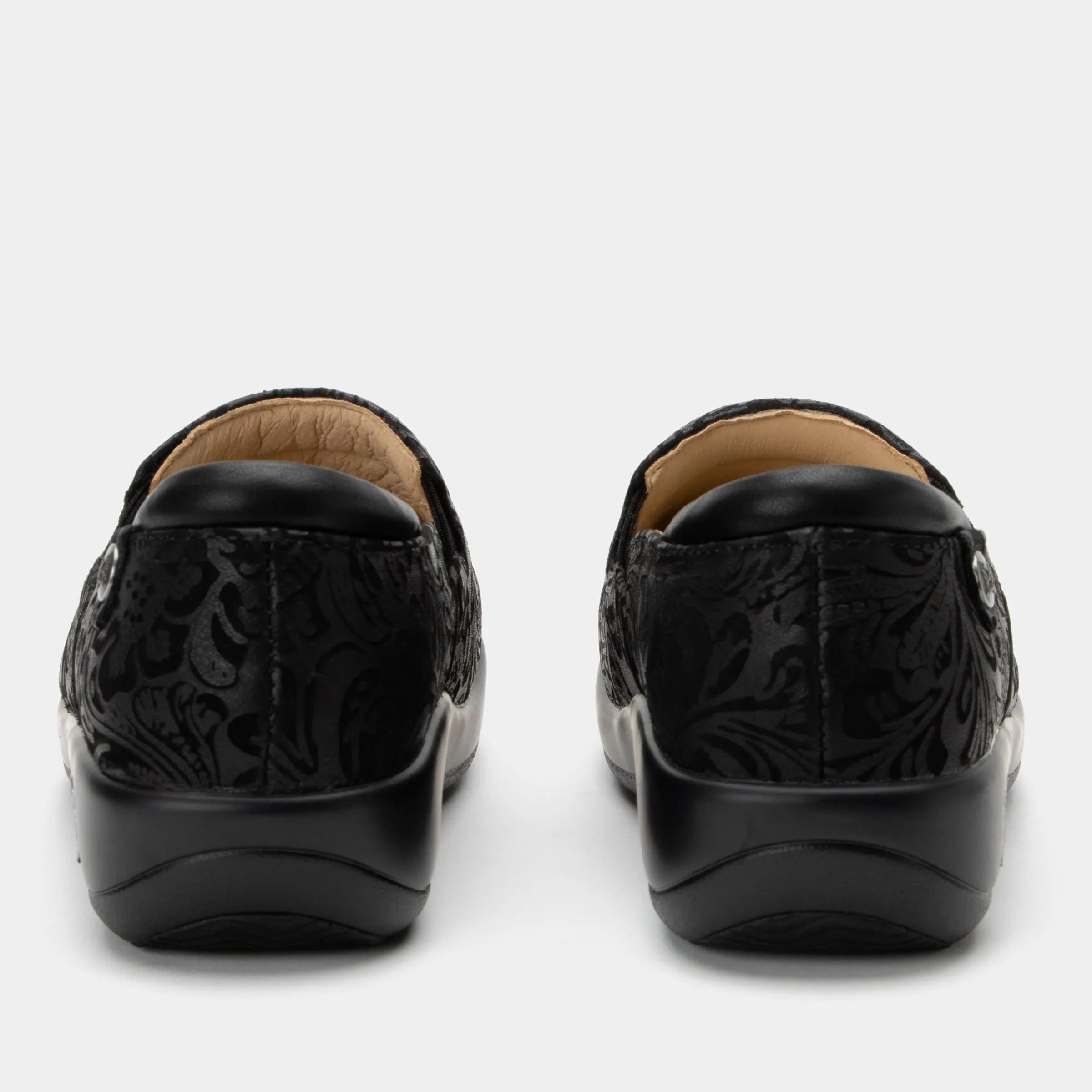 Keli - Black Embossed Paisley Professional Shoe - KEL-431