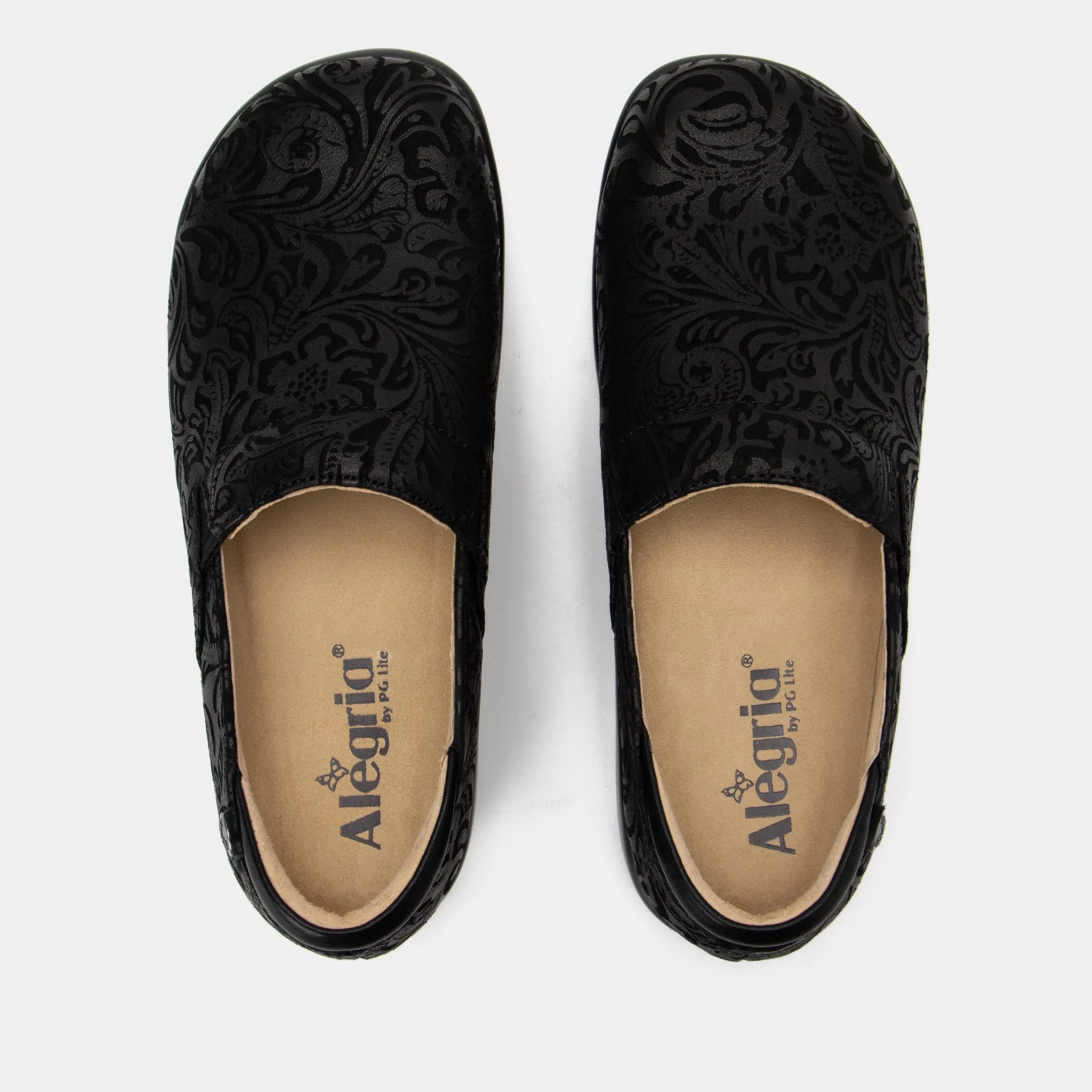 Keli - Black Embossed Paisley Professional Shoe - KEL-431