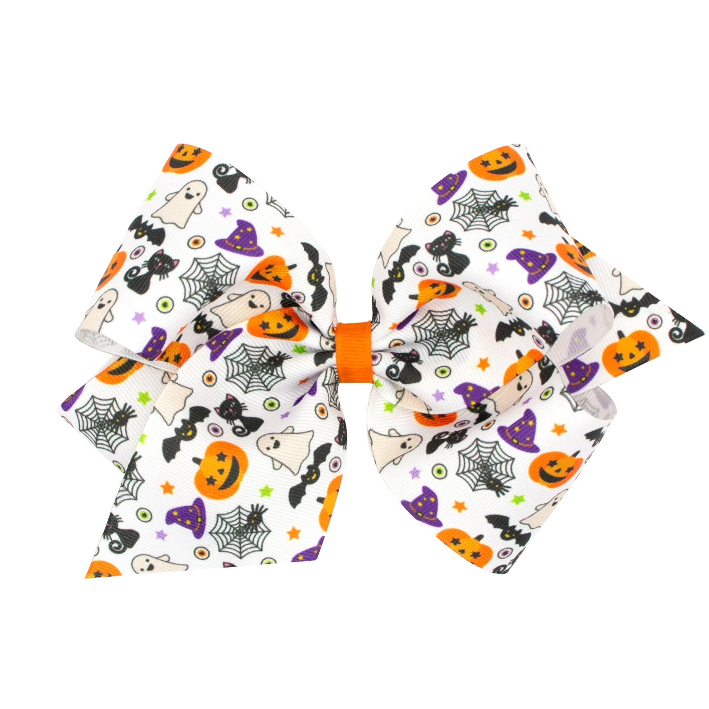 King Halloween Print Hair Bow on Clippie