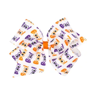 King Halloween Print Hair Bow on Clippie