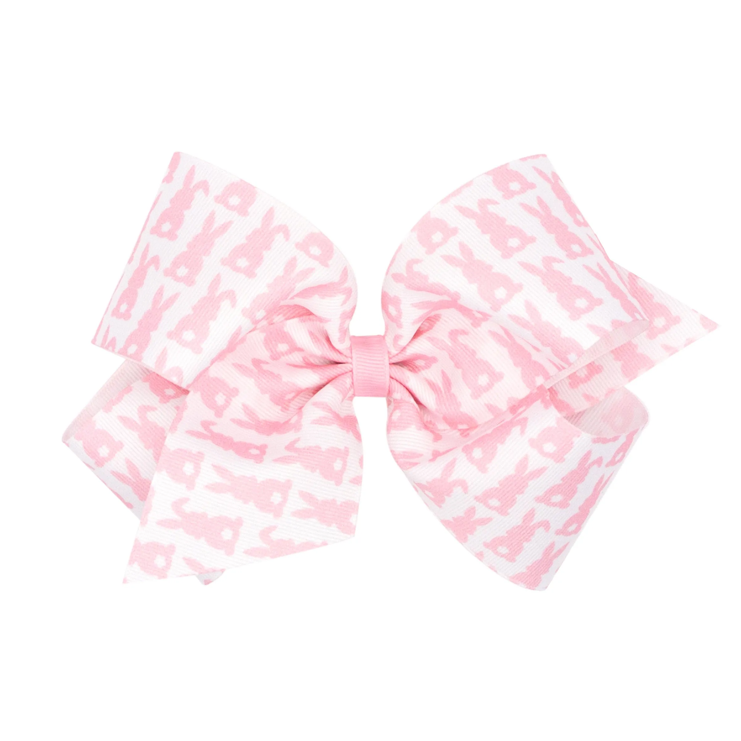 King Printed Easter Hair Bow on Clippie - Bunny