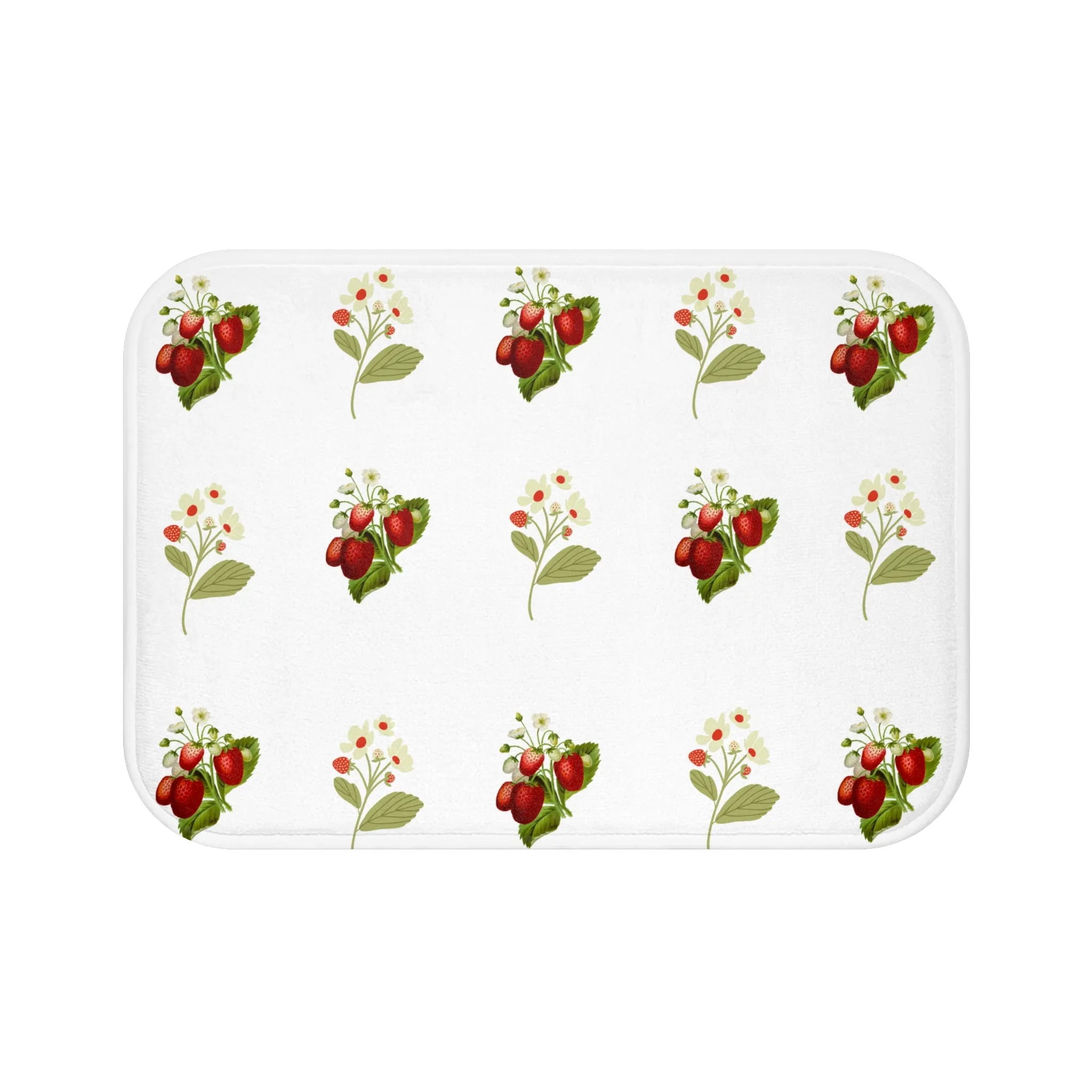 Kitchen Rug-I Love Strawberries Strawberry Print