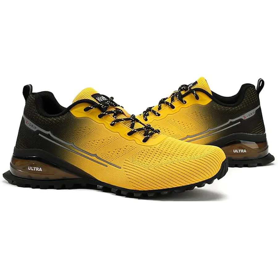 Kricely Men's Trail-Ready Hiking Shoes - Breathable Lightweight Sneakers with Shock Absorption for Gym Training, Mountain Running & Outdoor Adventures