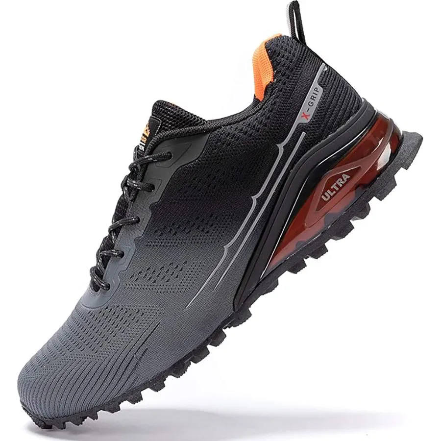 Kricely Men's Trail-Ready Hiking Shoes - Breathable Lightweight Sneakers with Shock Absorption for Gym Training, Mountain Running & Outdoor Adventures