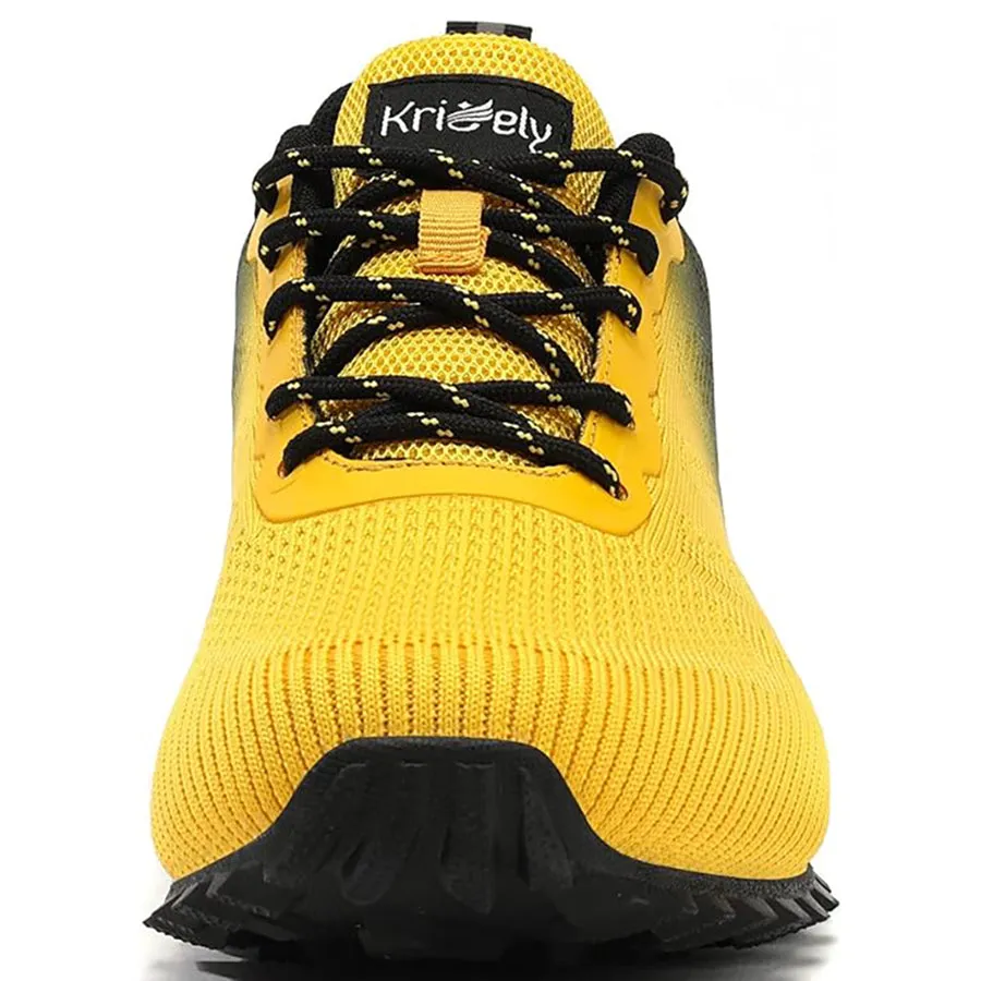 Kricely Men's Trail-Ready Hiking Shoes - Breathable Lightweight Sneakers with Shock Absorption for Gym Training, Mountain Running & Outdoor Adventures