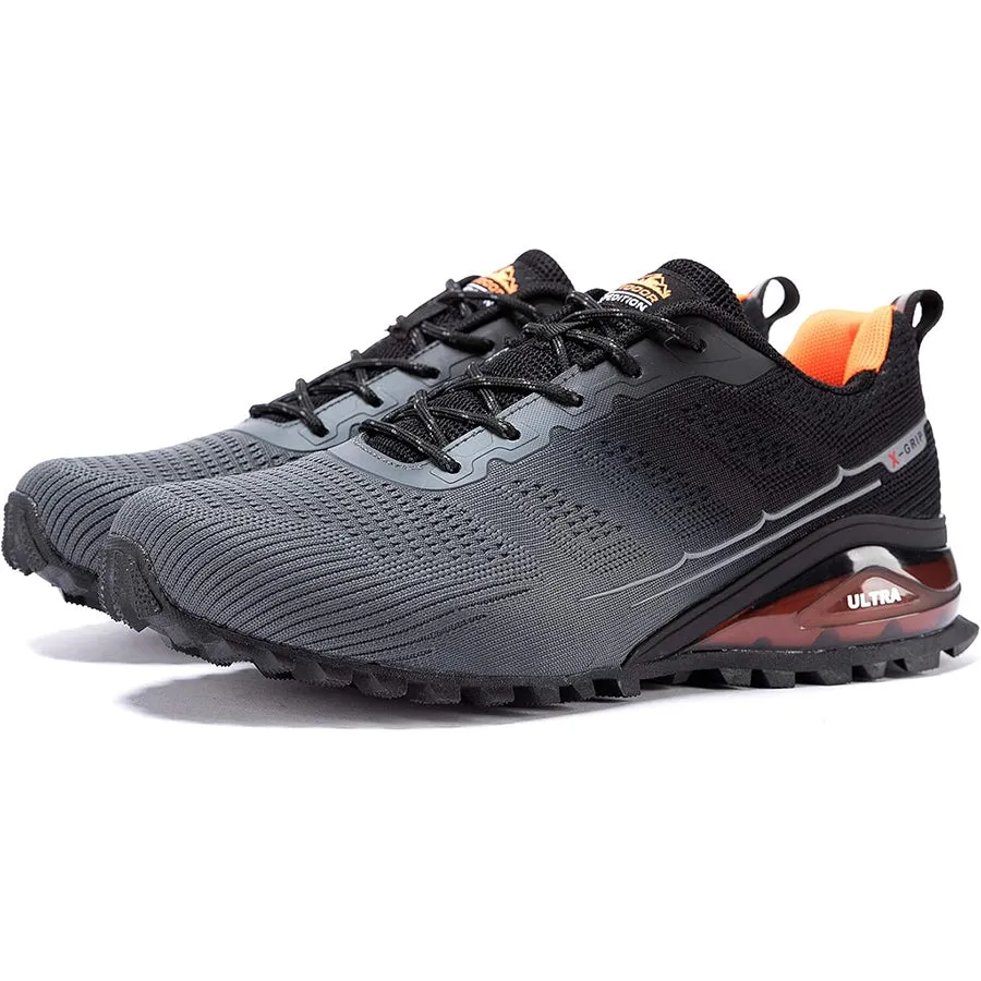 Kricely Men's Trail-Ready Hiking Shoes - Breathable Lightweight Sneakers with Shock Absorption for Gym Training, Mountain Running & Outdoor Adventures
