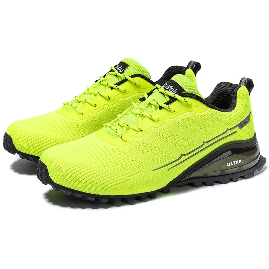 Kricely Men's Trail-Ready Hiking Shoes - Breathable Lightweight Sneakers with Shock Absorption for Gym Training, Mountain Running & Outdoor Adventures