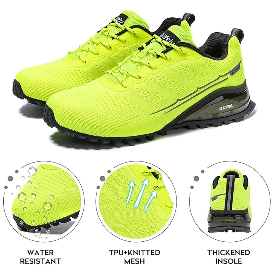 Kricely Men's Trail-Ready Hiking Shoes - Breathable Lightweight Sneakers with Shock Absorption for Gym Training, Mountain Running & Outdoor Adventures