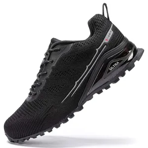 Kricely Men's Trail-Ready Hiking Shoes - Breathable Lightweight Sneakers with Shock Absorption for Gym Training, Mountain Running & Outdoor Adventures