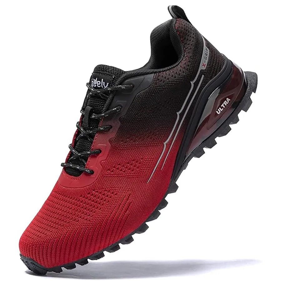 Kricely Men's Trail-Ready Hiking Shoes - Breathable Lightweight Sneakers with Shock Absorption for Gym Training, Mountain Running & Outdoor Adventures