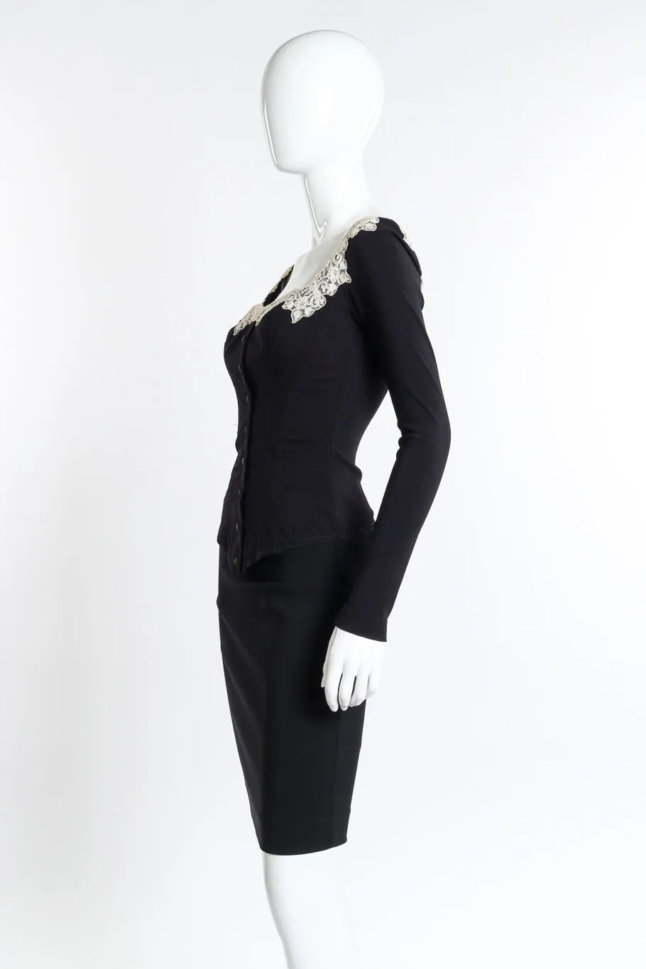 Lace Trim Corset & Skirt Set