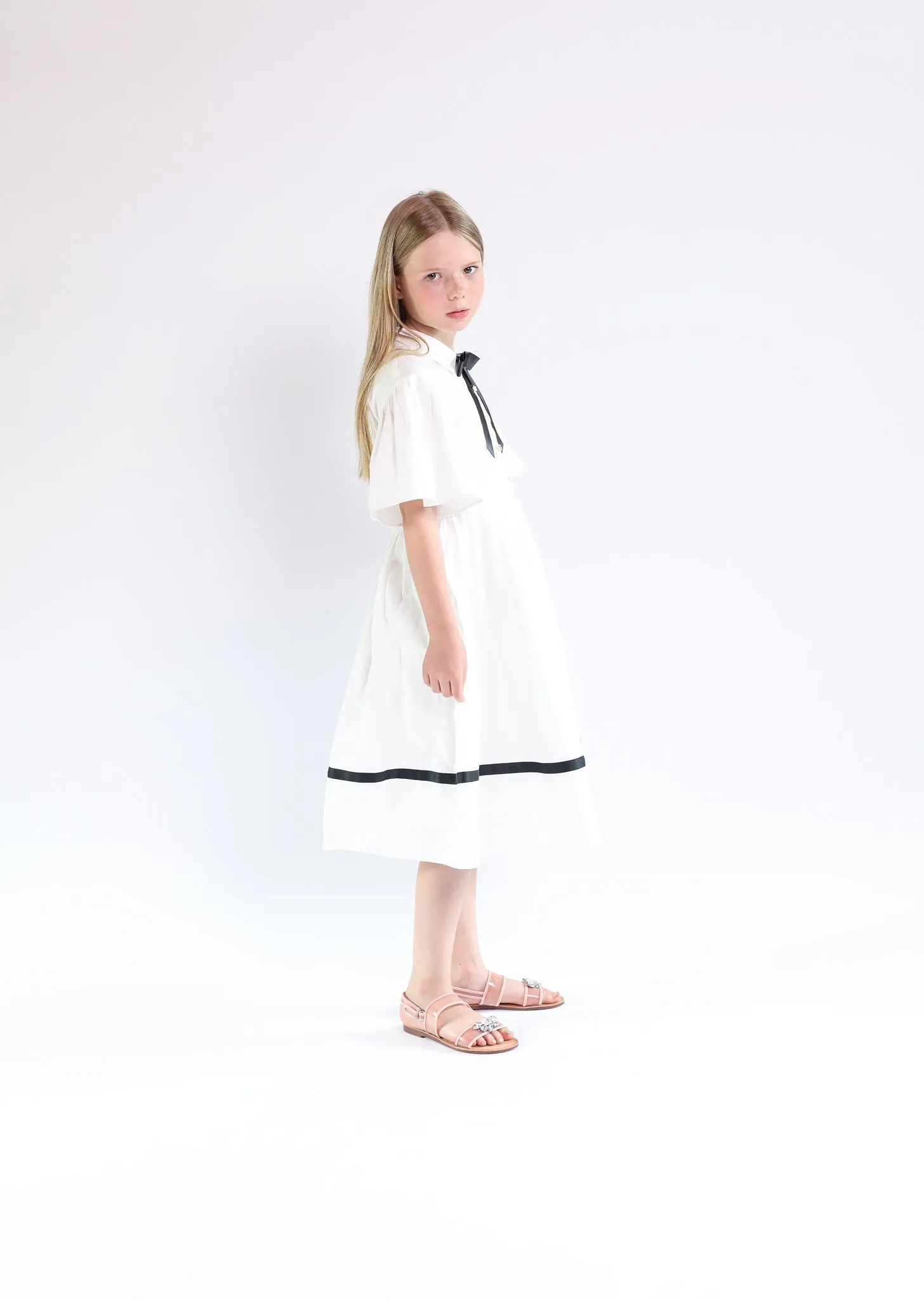 Lea dress (pink/white)