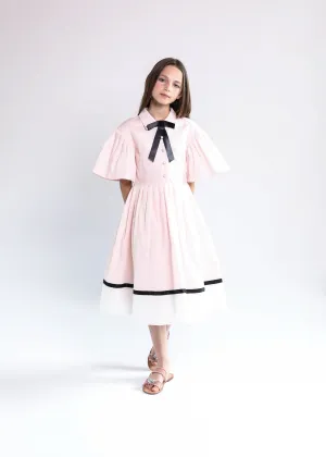 Lea dress (pink/white)