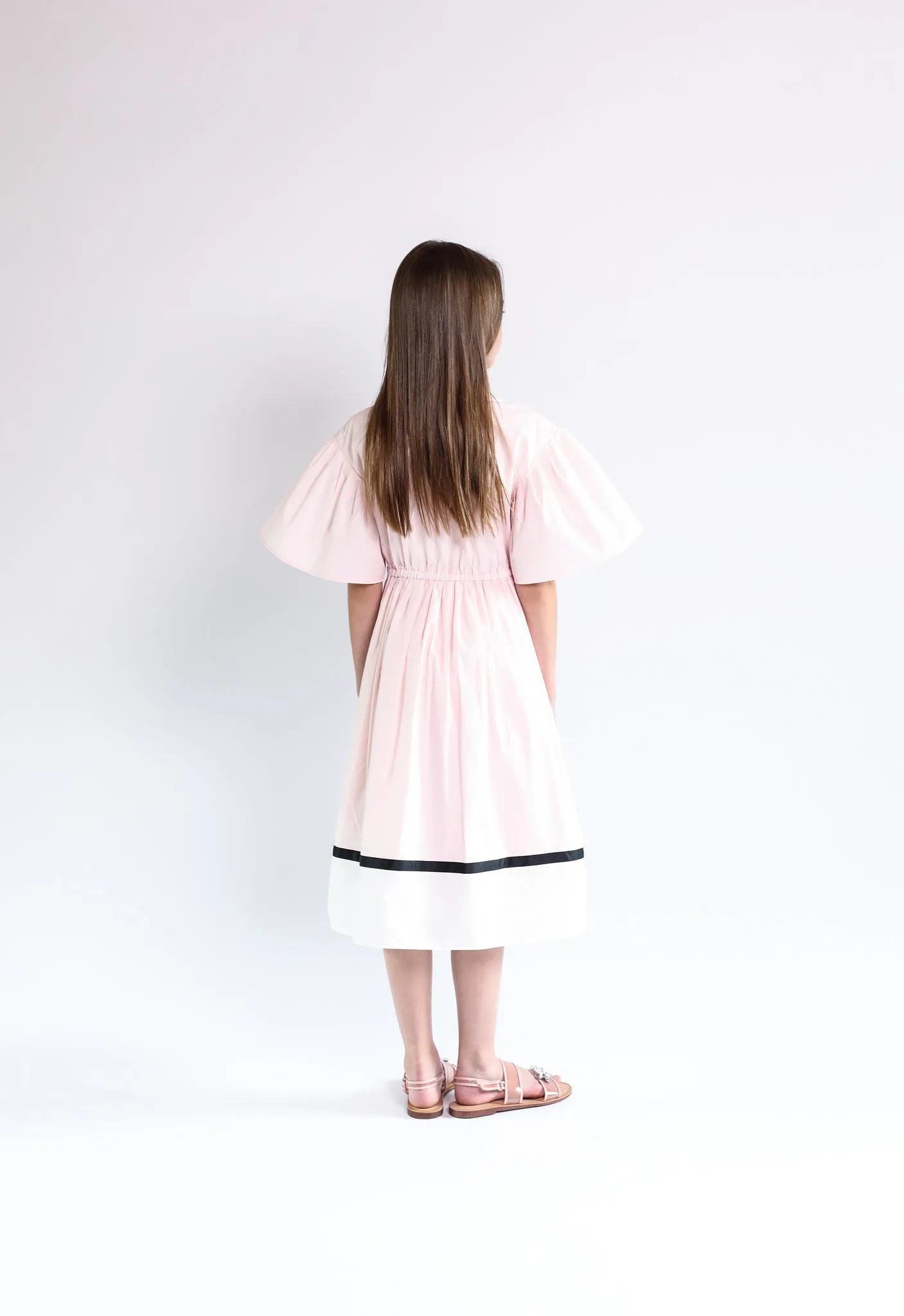 Lea dress (pink/white)
