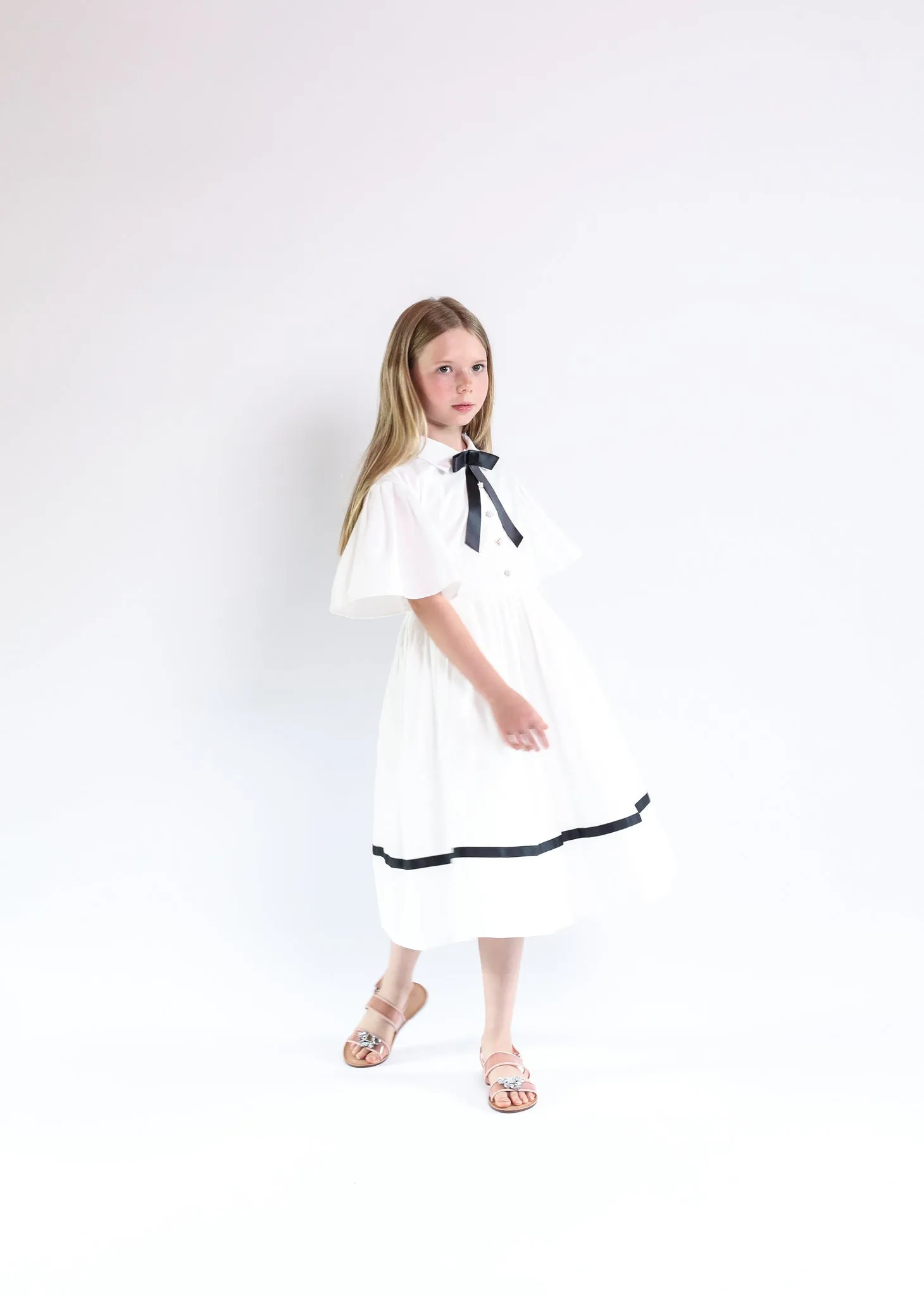 Lea dress (pink/white)