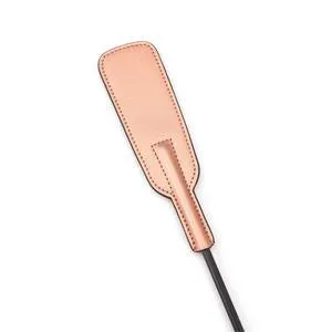 Liebe Seele - Rose Gold Memory - Kort En Buigzaam Paardrijzweepje Met Stevige Dubbellaags Flap - Rosé Goud