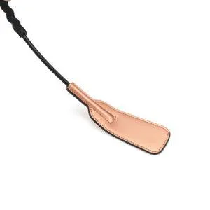 Liebe Seele - Rose Gold Memory - Kort En Buigzaam Paardrijzweepje Met Stevige Dubbellaags Flap - Rosé Goud