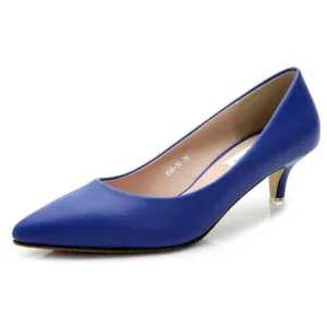 magazine Fashion women pumps 5cm sheepskin women shoes low heels pointed toe comfortable high office heels ALF143