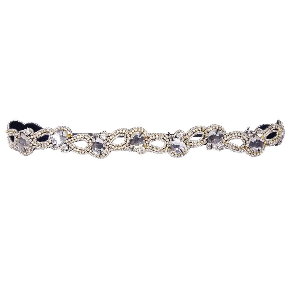 Maisy - Detachable Stretch Band (Silver) (with Hook Loops)