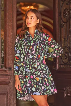Mallory Dress in Onyx Wildflower