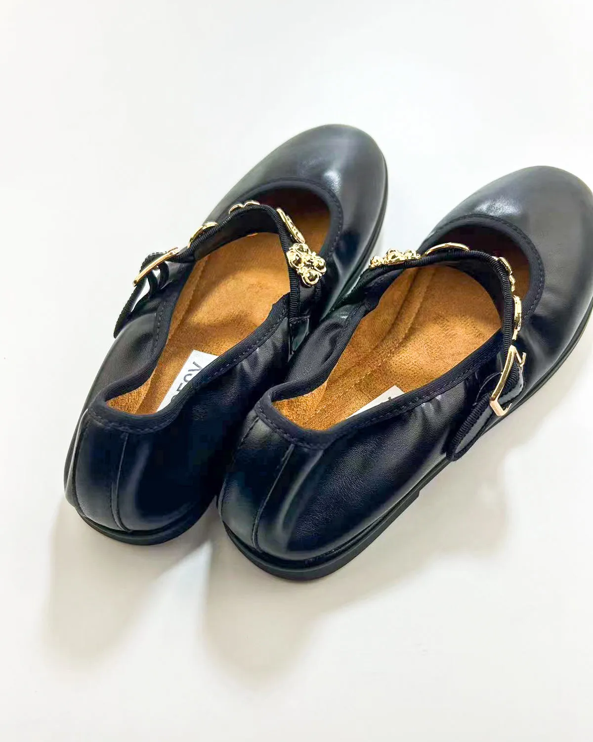 Metal Strap Round Toe Mary Janes