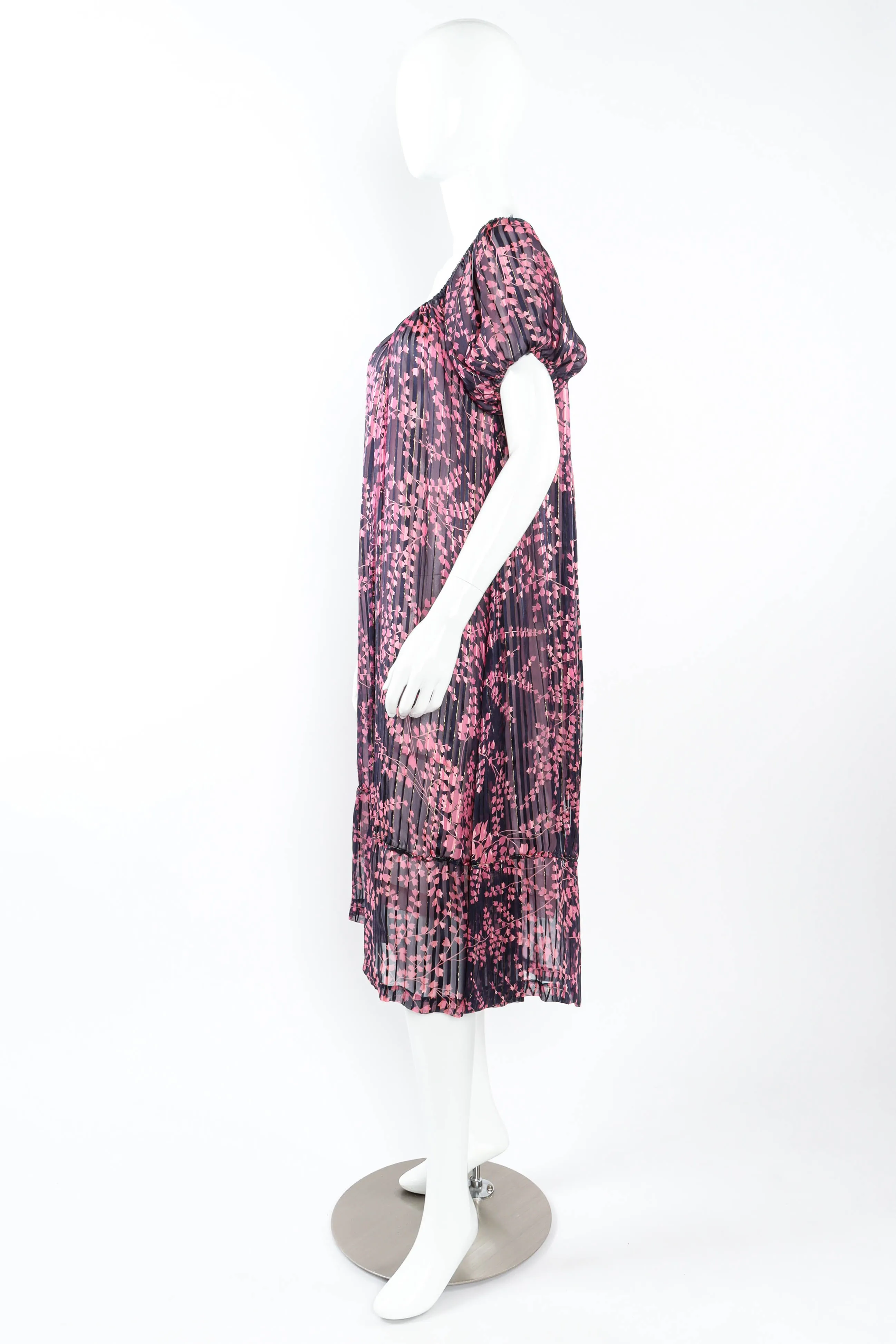 Metallic Leaf Tunic Dress