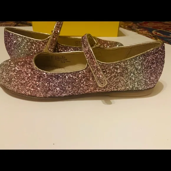 Mini Boden 🆕 Pink Ombré Glitter Mary Janes