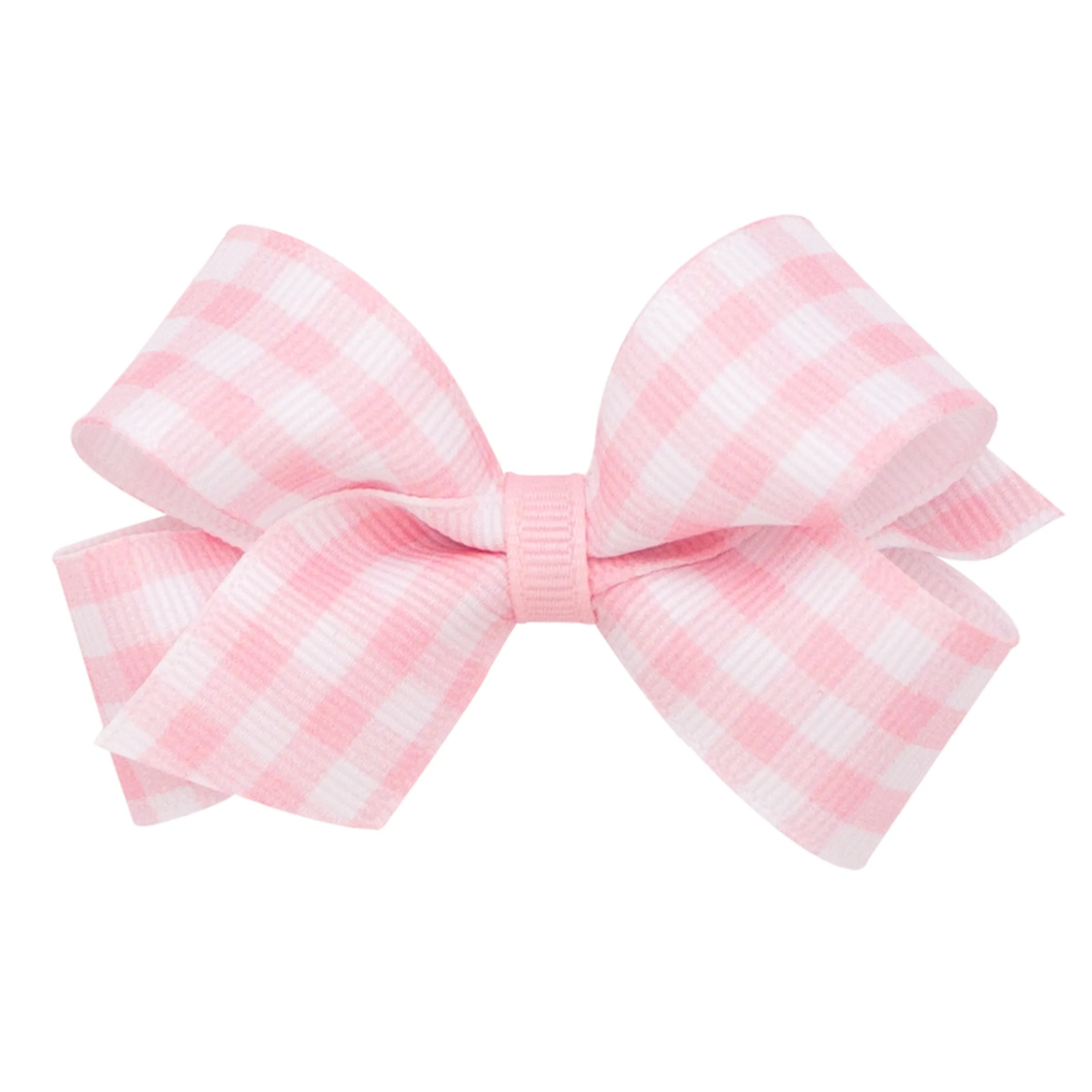 Mini Gingham Hair Bow on Clippie - 3 Colors