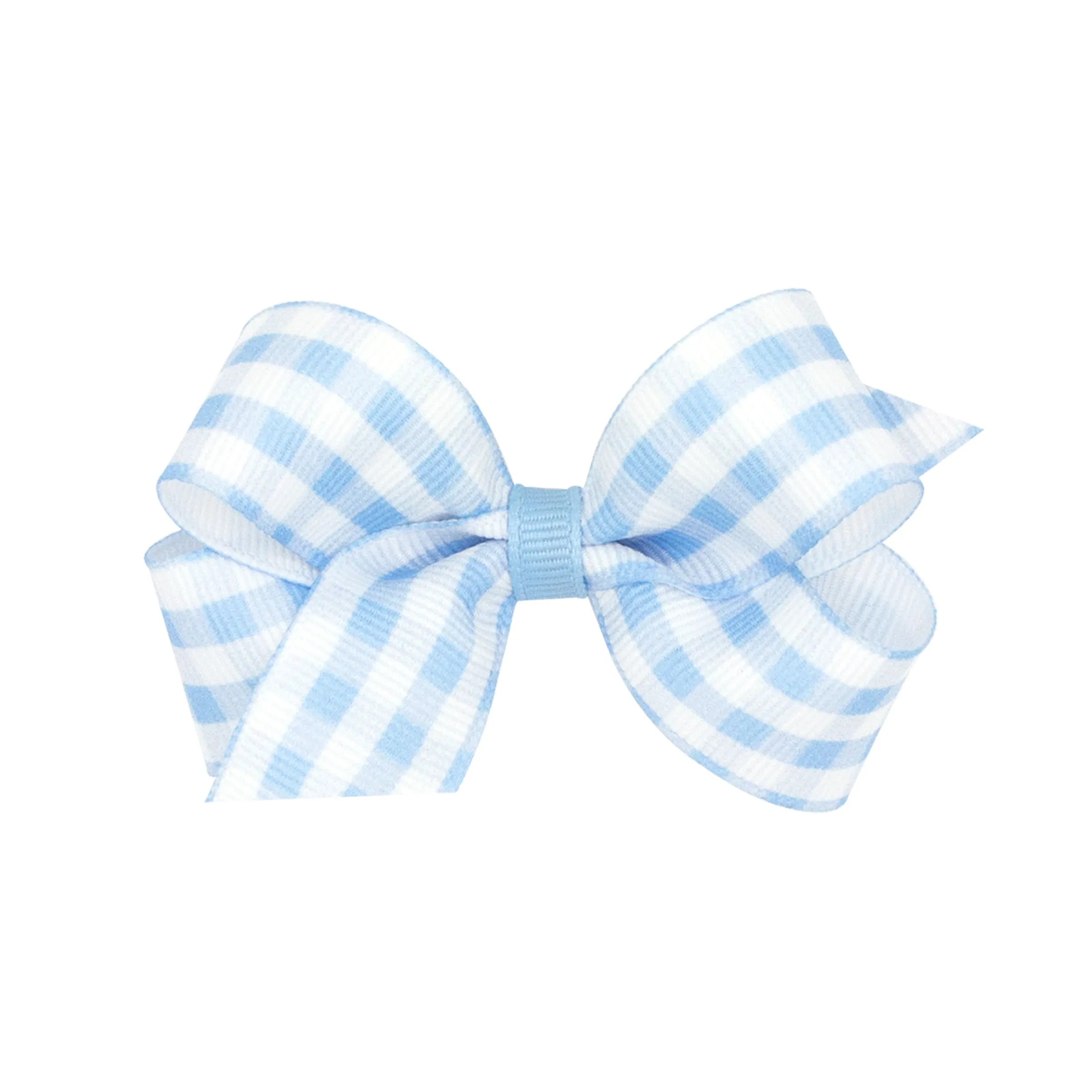 Mini Gingham Hair Bow on Clippie - 3 Colors