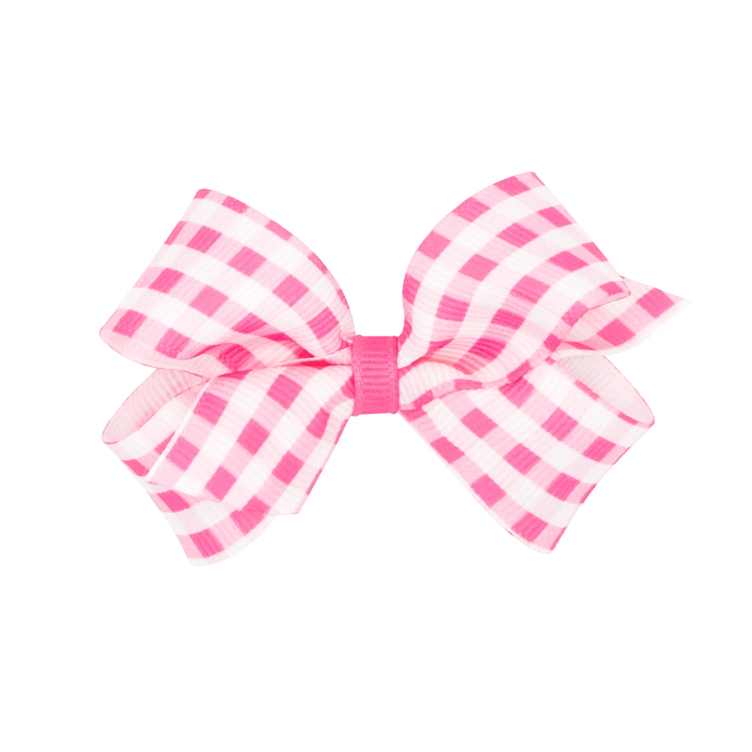 Mini Gingham Hair Bow on Clippie - 3 Colors