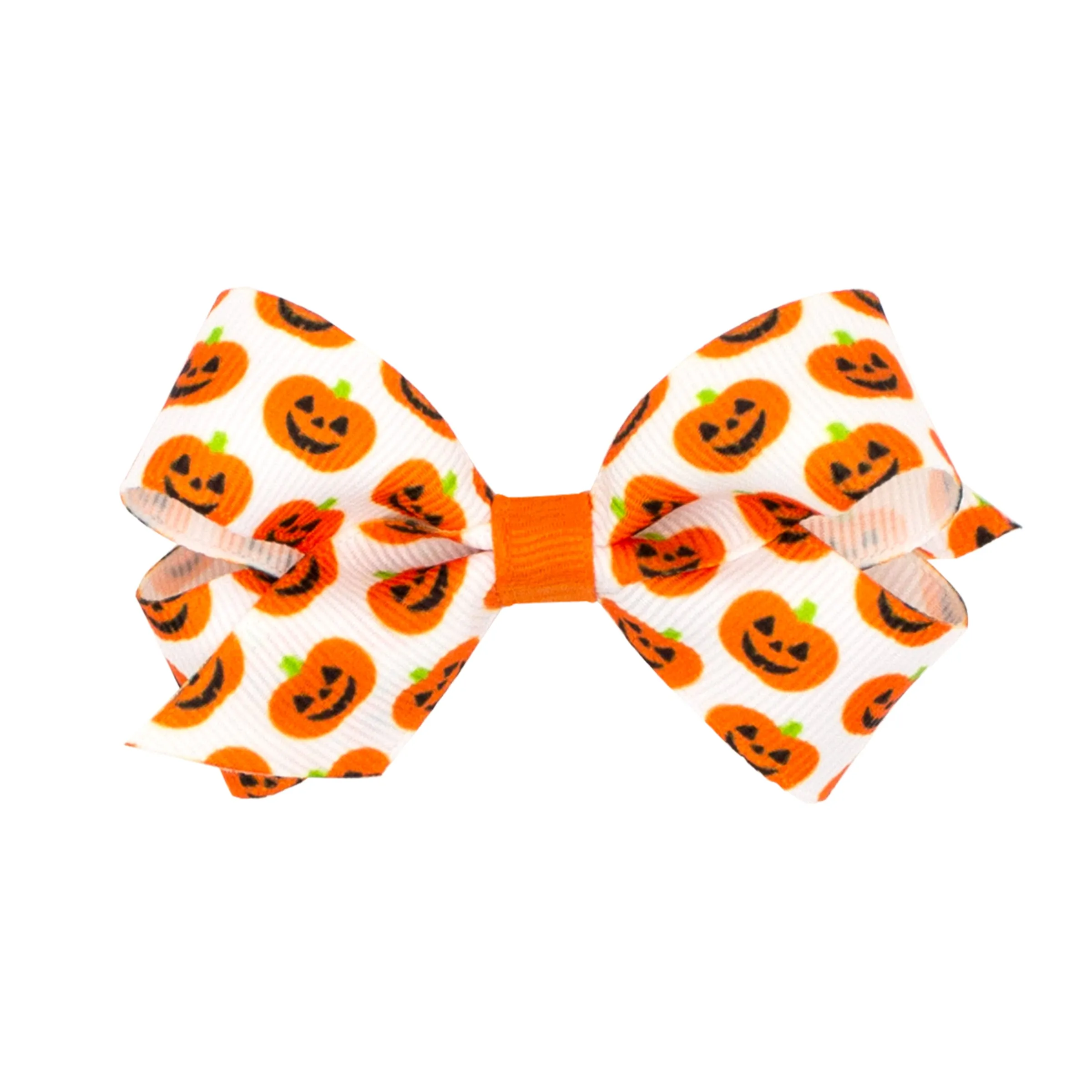 Mini Halloween Print Hair Bow on Clippie