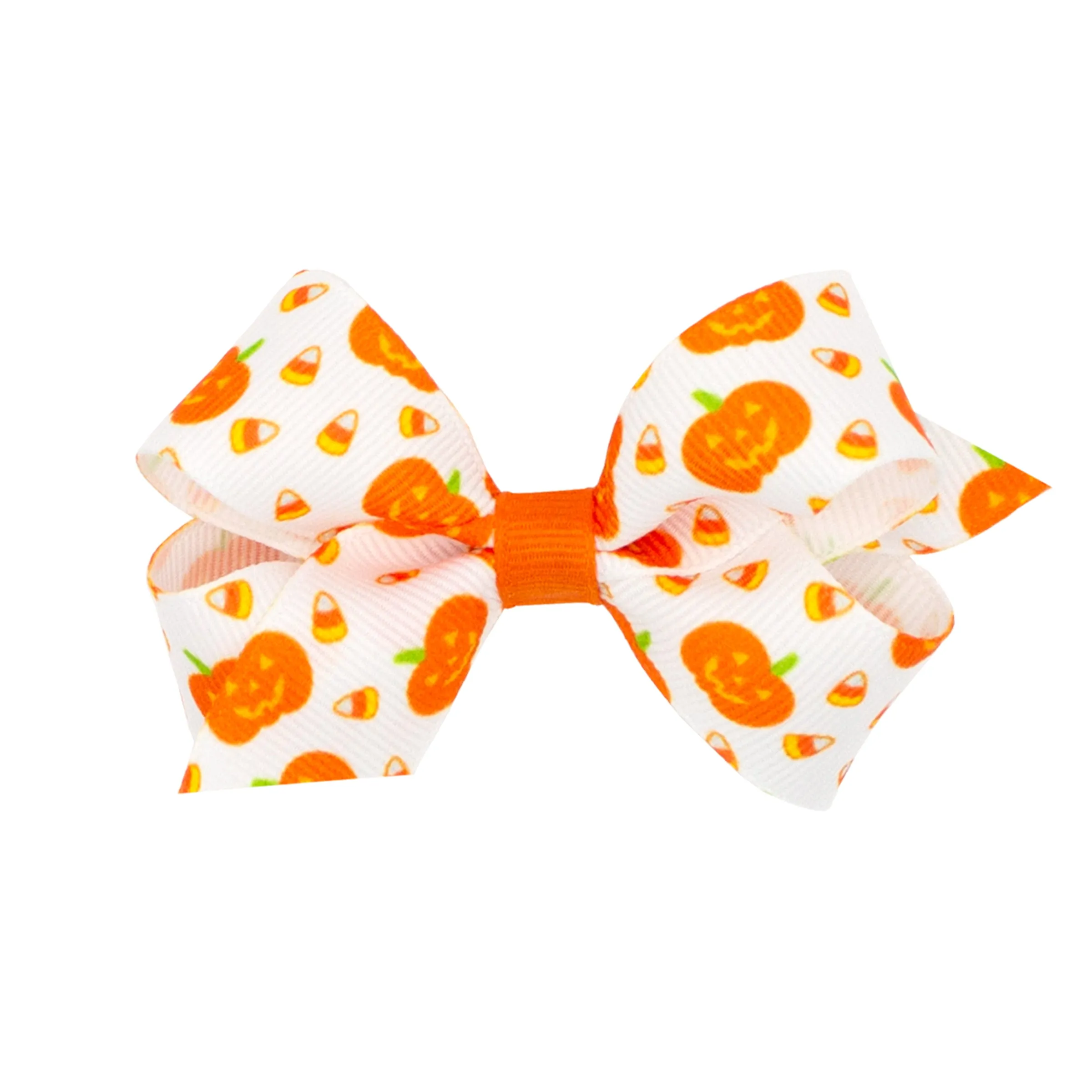 Mini Halloween Print Hair Bow on Clippie