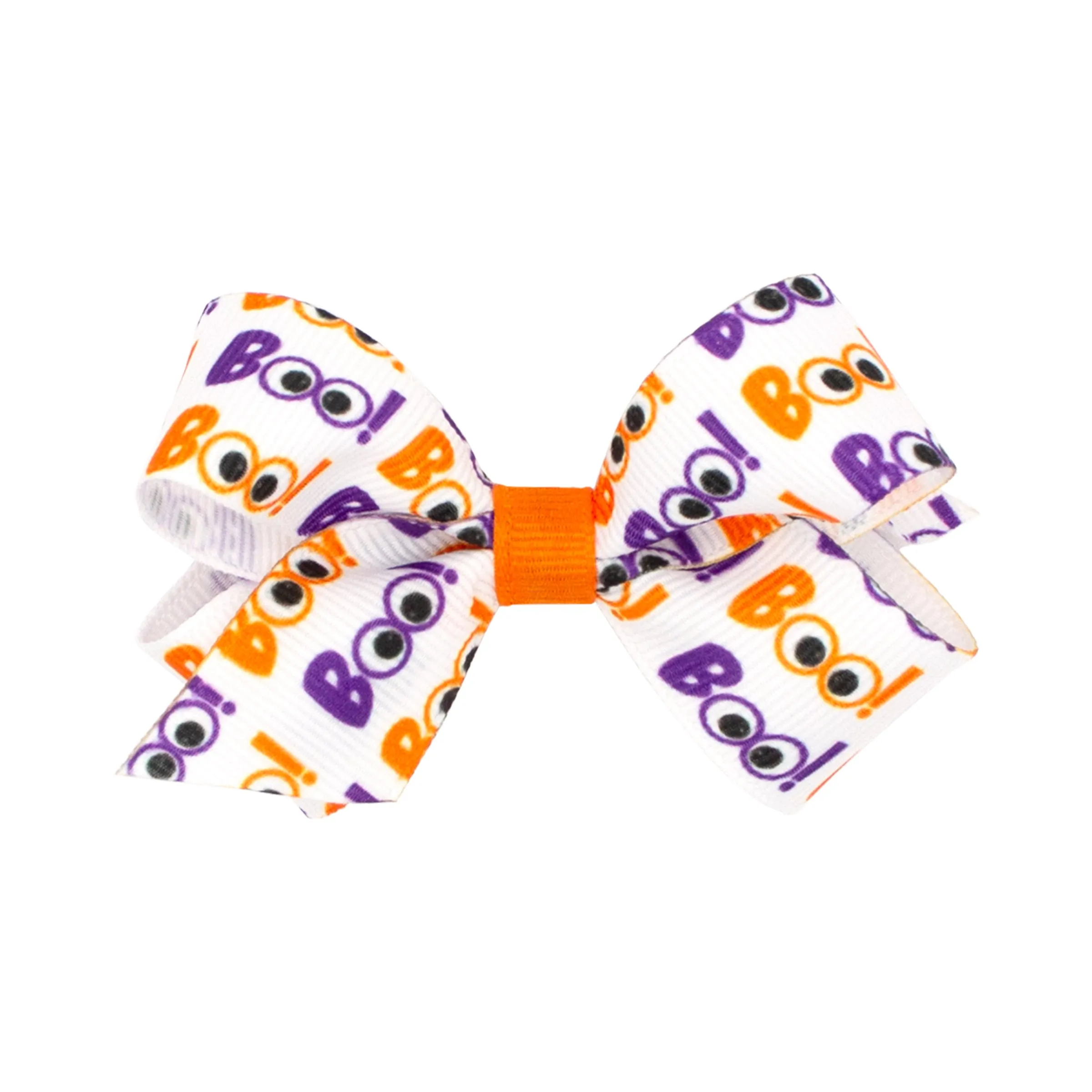 Mini Halloween Print Hair Bow on Clippie