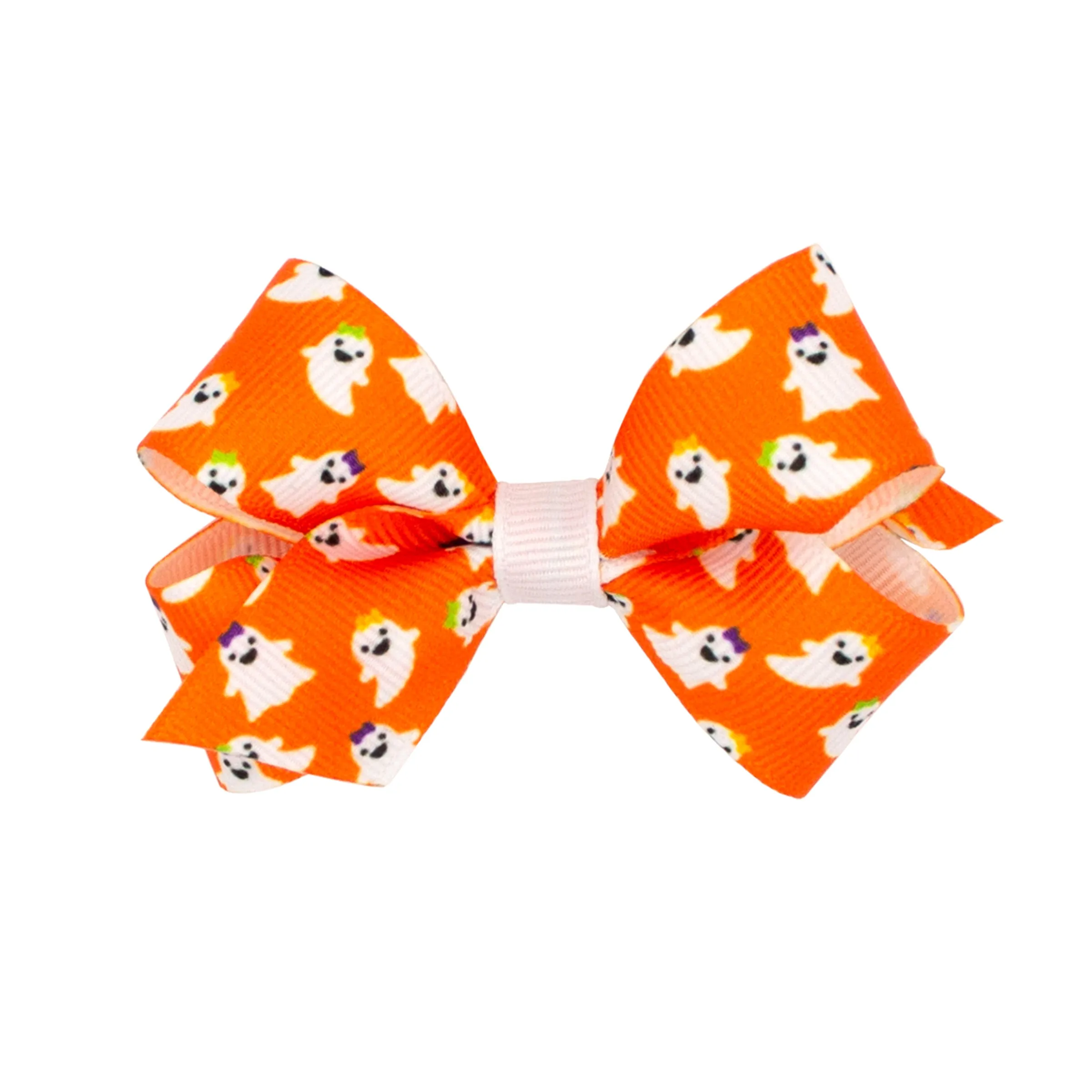 Mini Halloween Print Hair Bow on Clippie