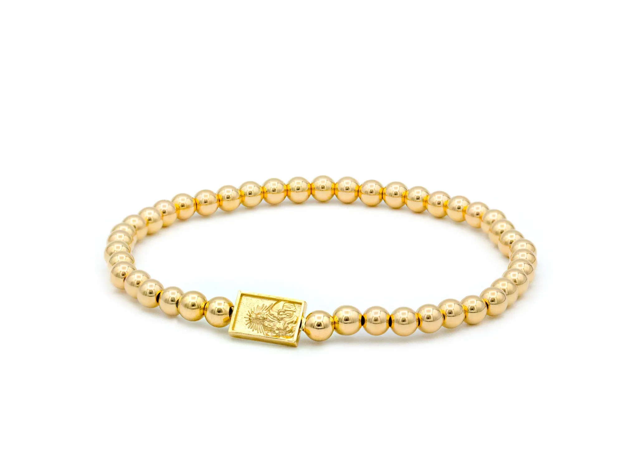Miniature Scapular Medal on Elastic Bracelet