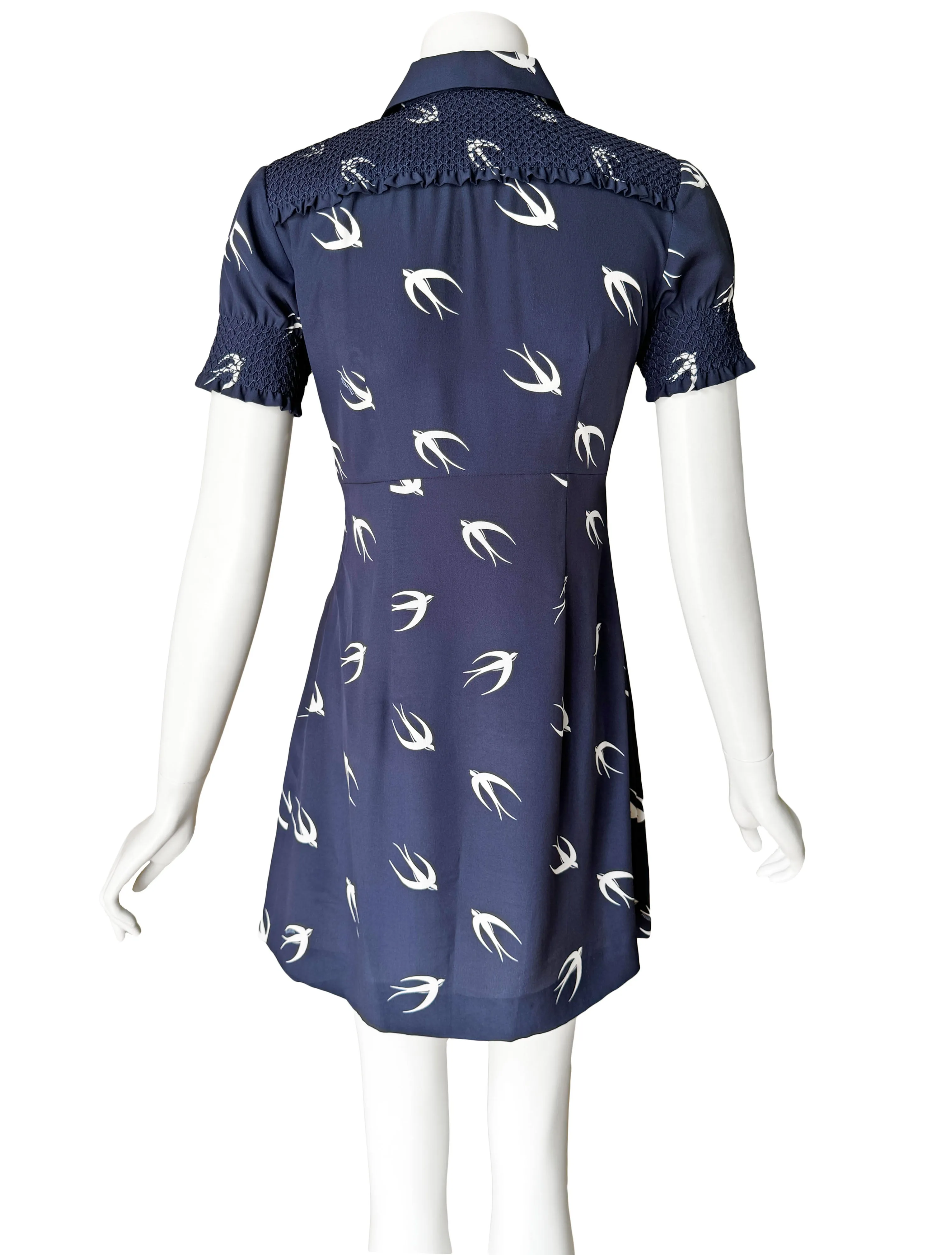 Miu Miu Spring 2010 Swallow Print Mini Dress