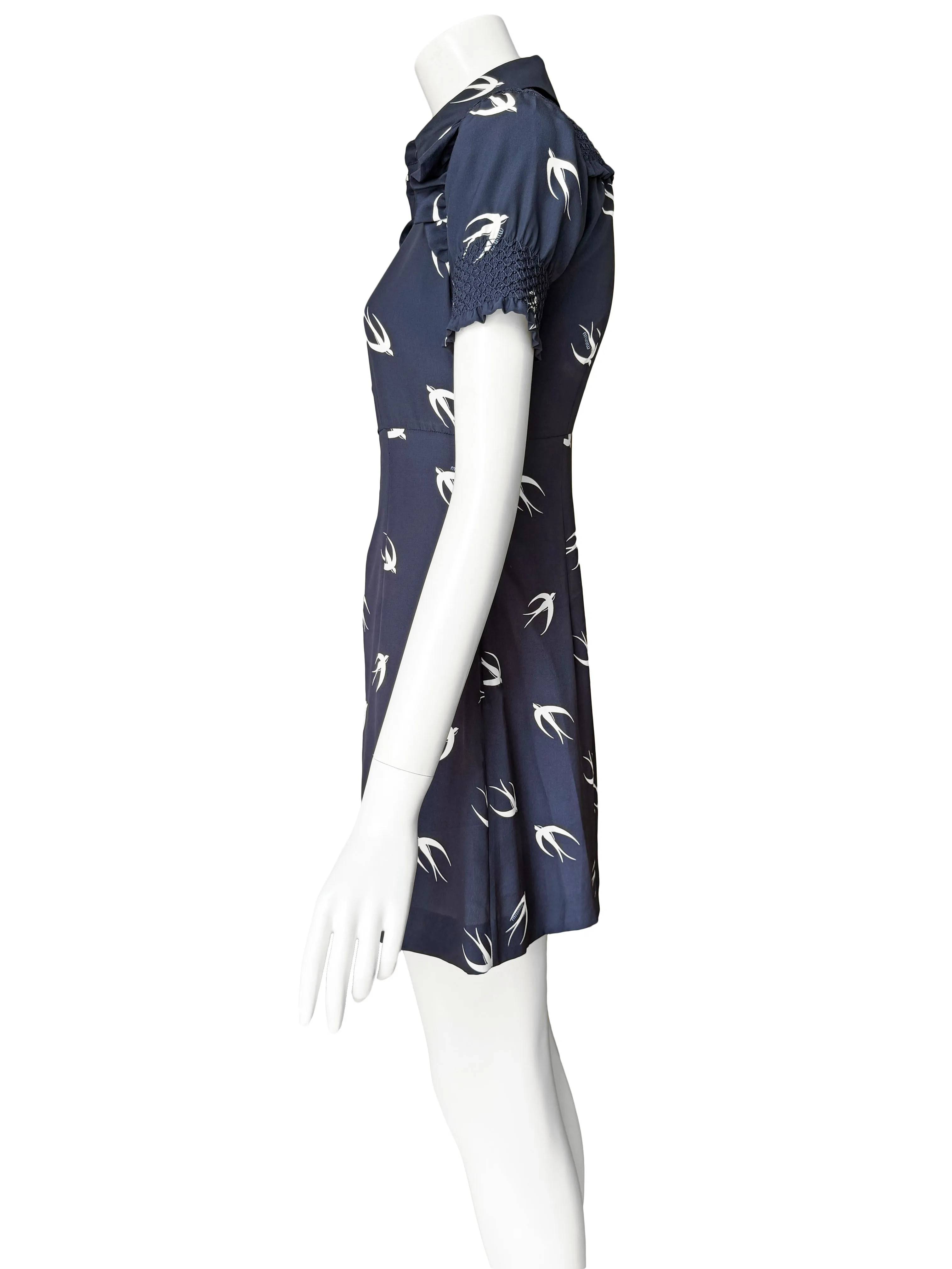 Miu Miu Spring 2010 Swallow Print Mini Dress