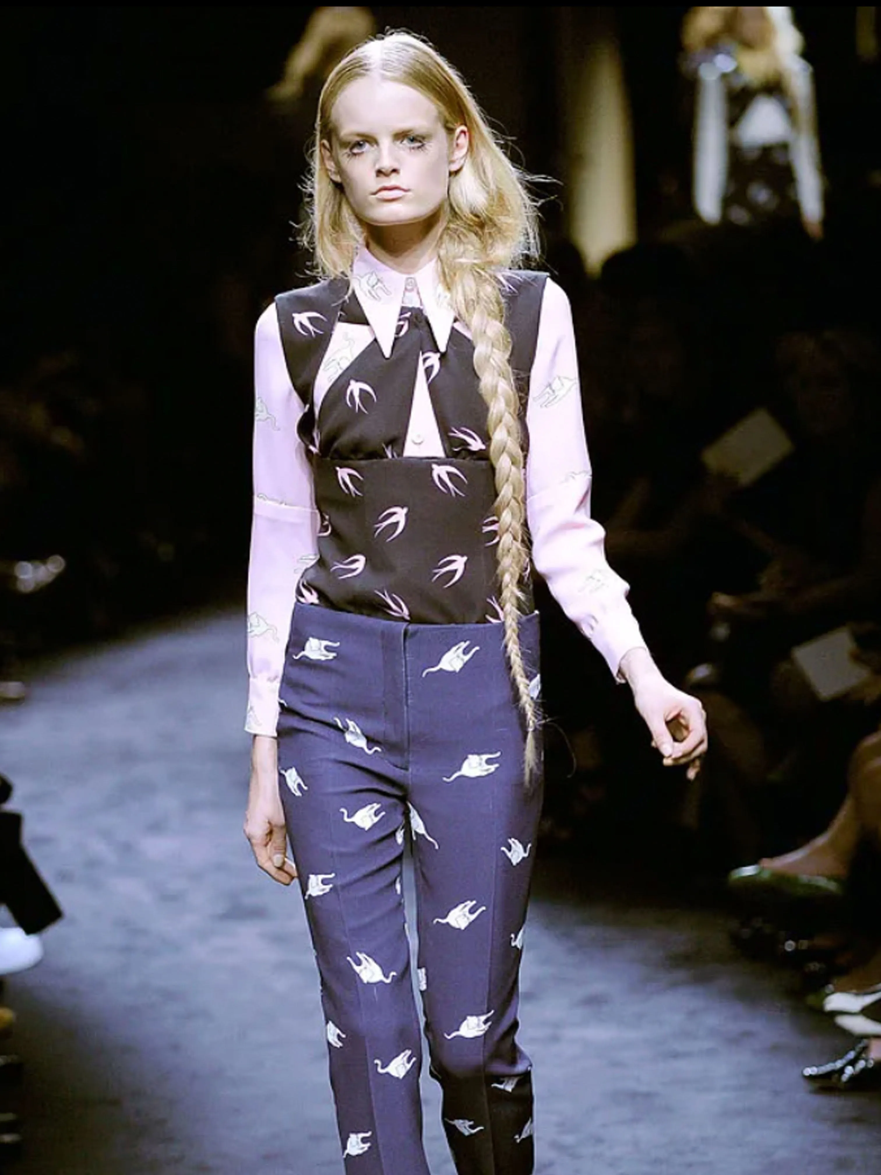 Miu Miu Spring 2010 Swallow Print Mini Dress