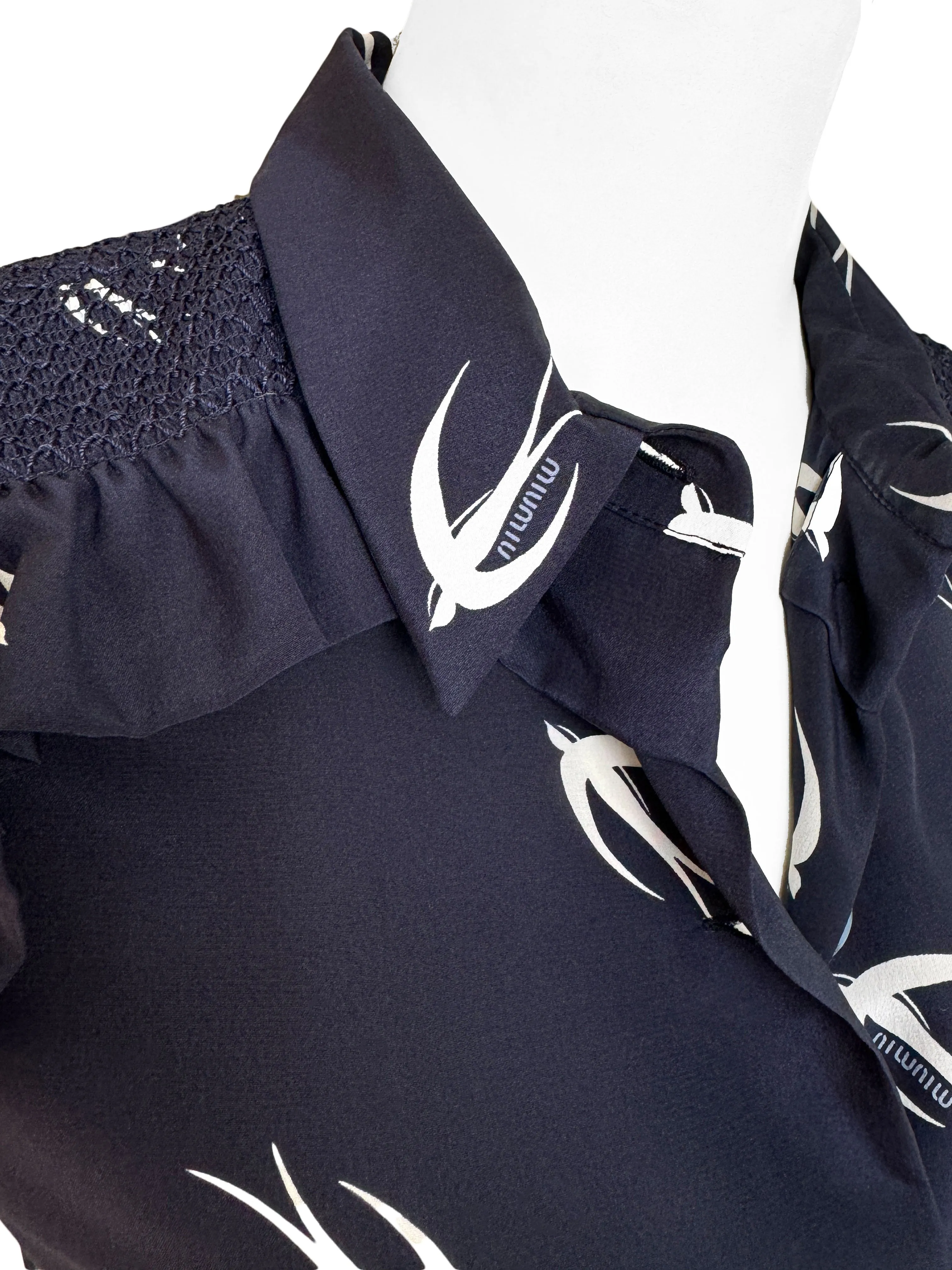 Miu Miu Spring 2010 Swallow Print Mini Dress