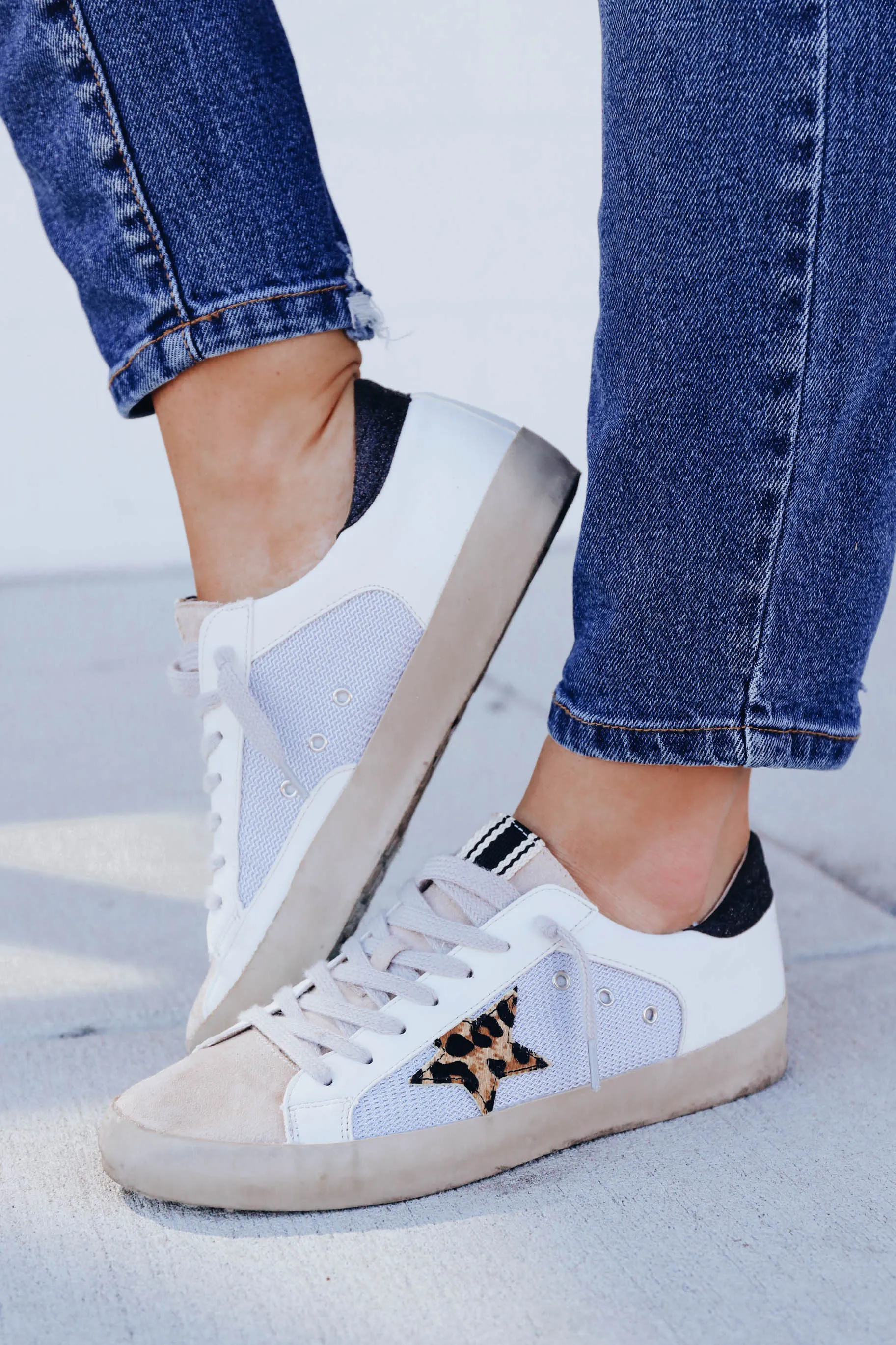 *MODEL* Promise Leopard Star Sneaker By Shushop - SIZE 8 - FINAL SALE