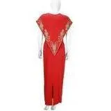 Mr. Blackwell Embellished Red Gown and Matching Caplet | Size M