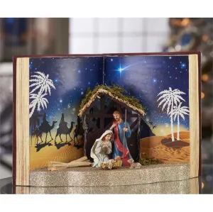 Nativity Book Scene LED
