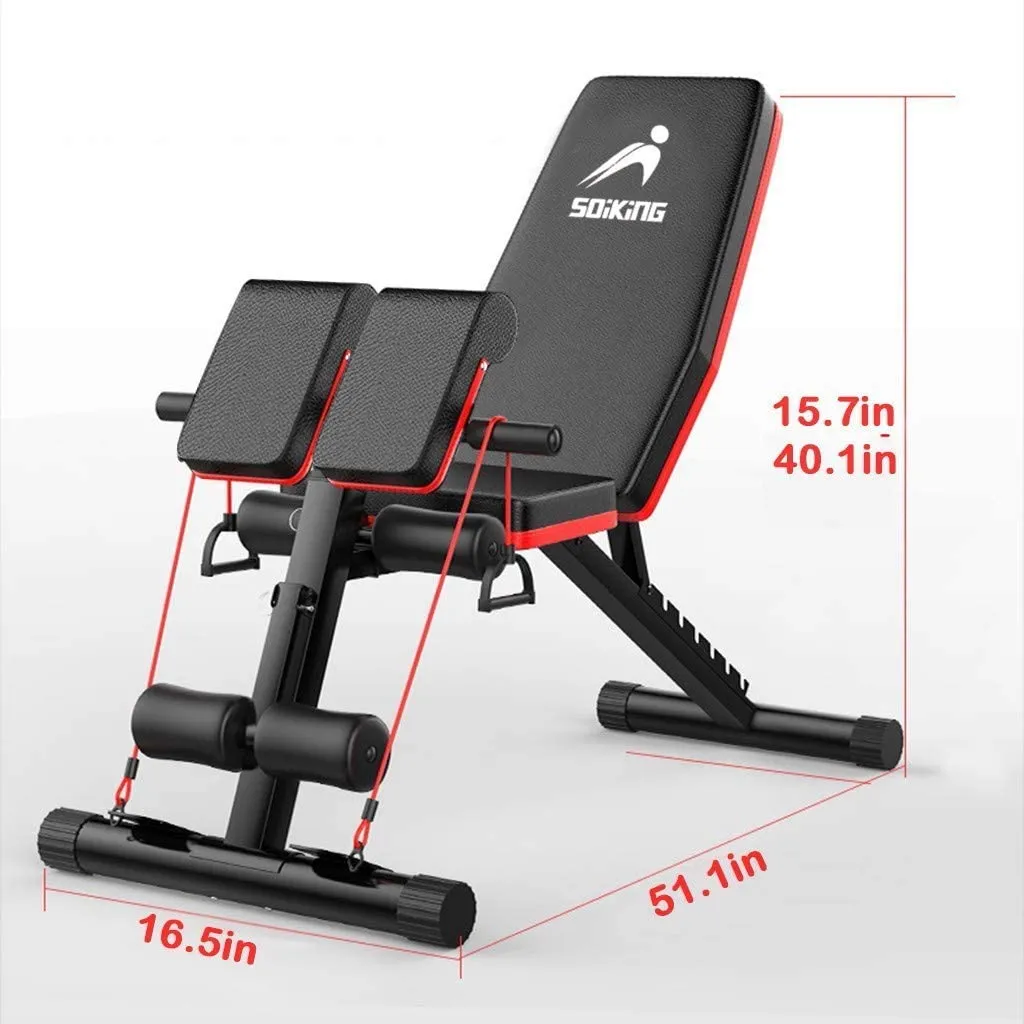 New in box! EW&HU Abdominal Training Dumbbell Bench Dengqin Roman Chair Adjustable Sit Up Incline Abs Bench Flat Fly Weight Press Fitness-Foldable Workout Bench!