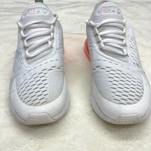 Nike air max 270 sneaker athletic running shoe white pink foam honeydew fashion