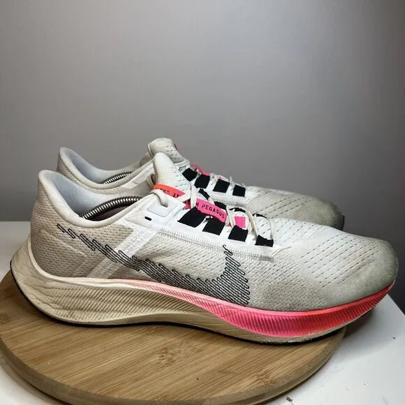 Nike Air Zoom Pegasus 38 Mens Size 13 White Pink Running Shoe Sneaker DJ5397-100