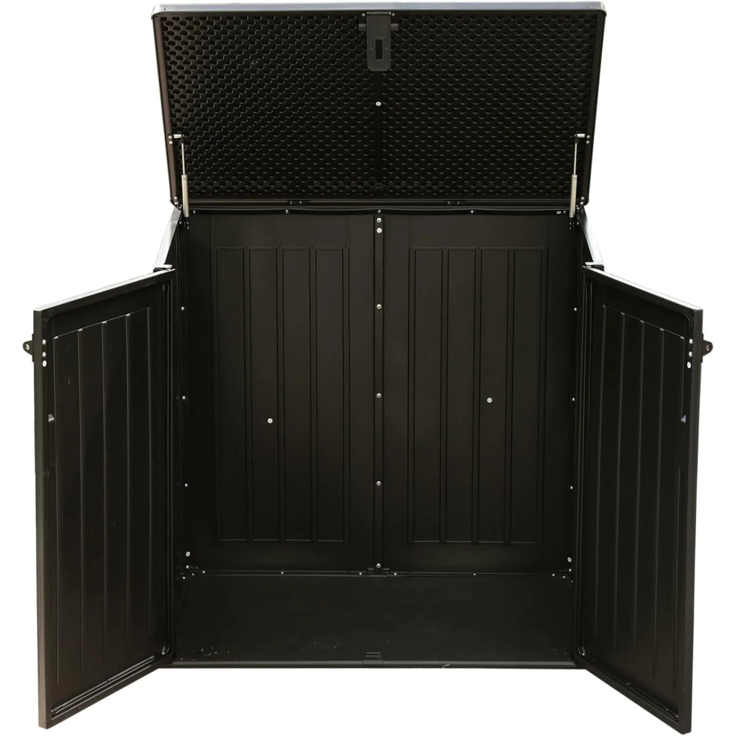 Olsen & Smith MASSIVE Capacity 775L Outdoor Garden Storage Box Plastic Shed Garbage - Weatherproof with Wood Effect