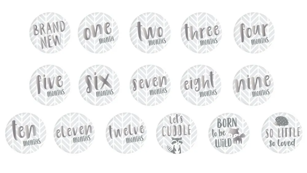 Pearhead Memory Book & Sticker Set - White/Grey