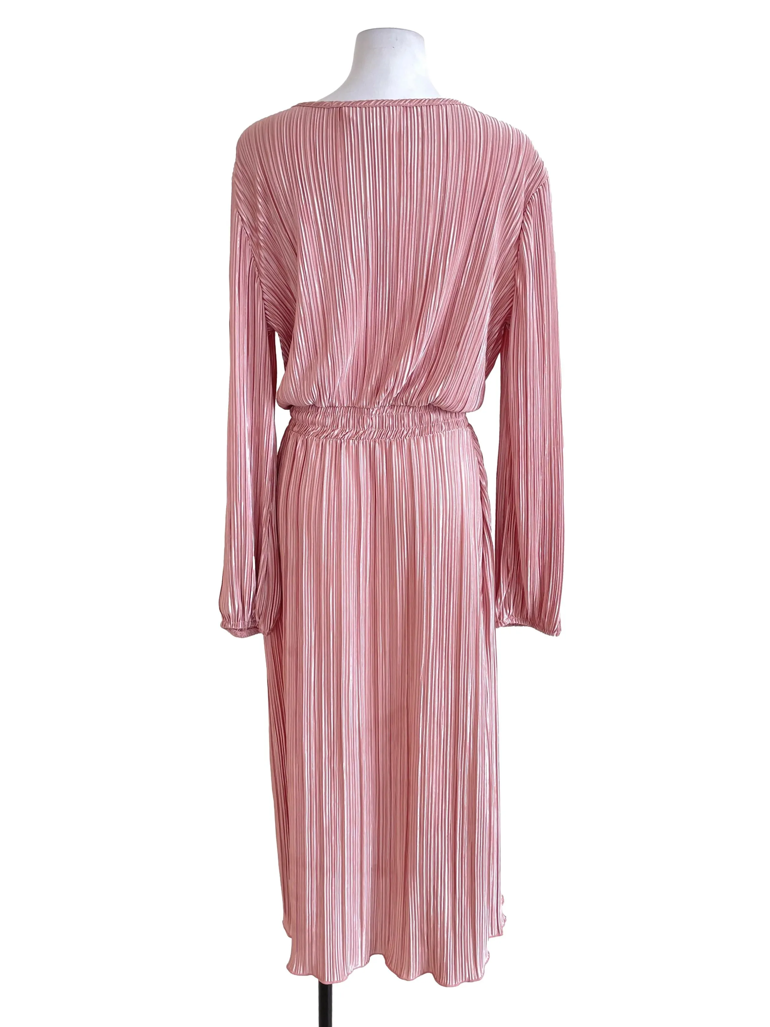 Pink Accordion Slip Dress