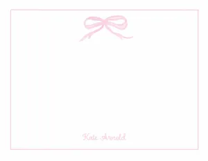 Pink Bow Stationery Set