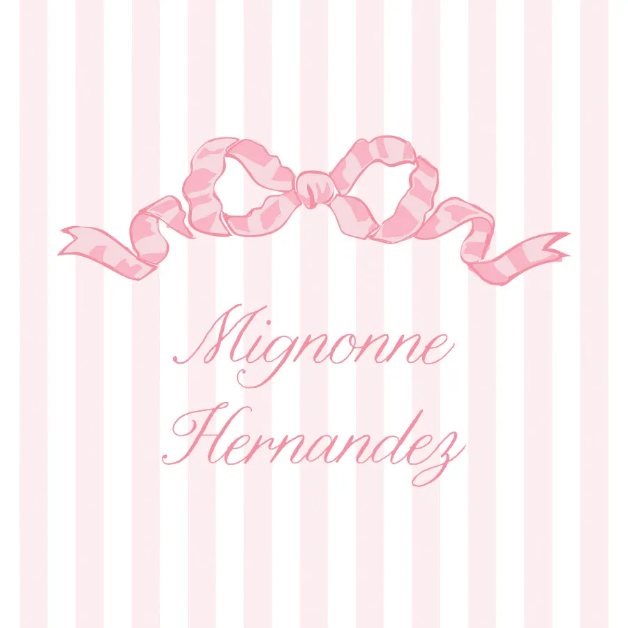 Pink Chintz Bow Calling Card